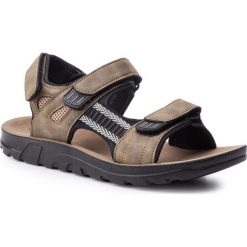 Sandały LANETTI MS17009-1. Brązowe sandały męskie Lanetti, z materiału, bez zapięcia. Za 79.99 zł.
