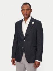 BOSS Marynarka Hutson Peak 262 50561857 Niebieski Slim Fit. Niebieskie marynarki męskie Boss, m, bez wzorów, ze lnu. Za 2,199.00 zł.