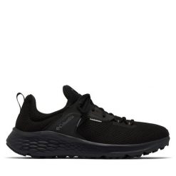 Trekkingi Columbia. Czarne buty zimowe męskie Columbia, bez wzorów, sportowe, bez obcasa, bez zapięcia. Za 269.99 zł.