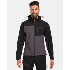 Męska kurtka softshell Kilpi ONTAVIO-M. Szare kurtki męskie Kilpi, m, bez wzorów, z softshellu, sportowe, bez ramiączek, bez kaptura. Za 422.05 zł.