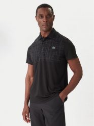 Lacoste Polo DH4777 Czarny Regular Fit. Czarne koszulki polo męskie Lacoste, m, bez wzorów, z syntetyku, sportowe, bez kołnierzyka, bez ramiączek. Za 469.99 zł.