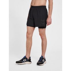 Szorty 2 w 1 Hummel MT Force. Czarne szorty sportowe męskie HUMMEL, bez wzorów, z materiału, sportowe. Za 234.00 zł.