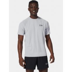 Koszulka sportowa męska Mountain Hardwear Crater Lake. Szare t-shirty sportowe męskie MOUNTAIN HARDWEAR, m, bez wzorów, sportowe, bez ramiączek. Za 239.00 zł.