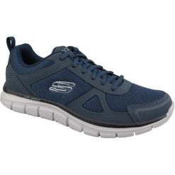 Buty do biegania męskie, Skechers Track-Scloric. Niebieskie buty do biegania męskie Skechers, bez wzorów, bez zapięcia, do biegania. Za 249.99 zł.