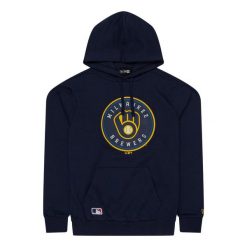 Bluza z kapturem Brewers Nos MLB Regular. Niebieskie bluzy z kapturem męskie New Era, m, bez wzorów, z kapturem. Za 283.00 zł.
