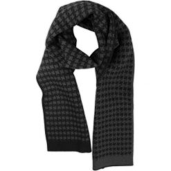 Szalik Jesienno-Zimowy, Wzór Geometryczny, Czarno-Popielaty Dwustronny -EM Men's Accessories. Szare szaliki męskie Em men's accessories, na zimę, bez wzorów, z materiału, eleganckie. Za 69.99 zł.