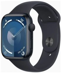 Smartwatch Apple Watch 9 45mm GPS Midnight Alu Sport S/M Granatowy (MR993KS/A). Niebieskie zegarki smartwatch Apple. Za 2,155.14 zł.