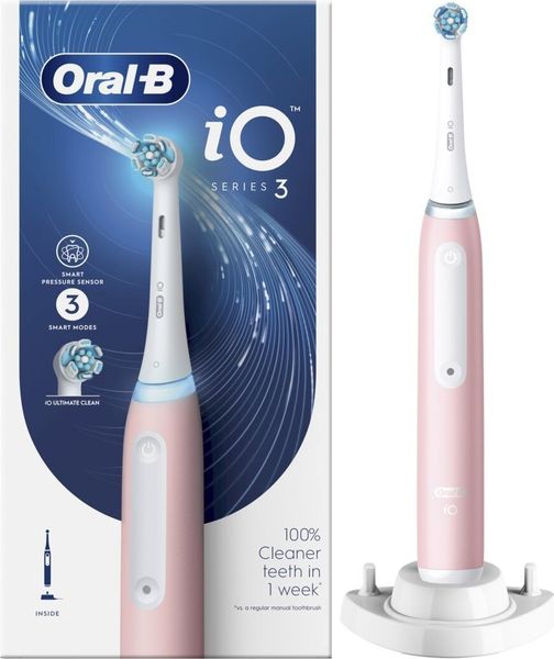 Szczoteczka Oral-B iO Series 3 Pink. Różowe szczoteczki elektryczne ORAL-B. Za 299.19 zł.