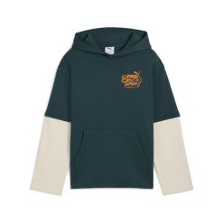 Młodzieżowa warstwowa bluza z kapturem MID90s PUMA Green Terrain. Zielona bluzy nierozpinane męskie Puma, m, bez wzorów, z kapturem. Za 199.00 zł.