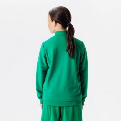 Bluza piłkarska Kipsta Essential trening. Zielone bluzy nierozpinane męskie KIPSTA, bez wzorów, z elastanu, sportowe, bez ramiączek, bez kaptura. Za 69.99 zł.