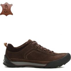 Brązowe Skórzane Półbuty Lyrium. Buty sportowe na co dzień męskie marki Born2be. Za 74.99 zł.