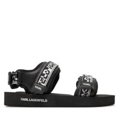 Sandały KARL LAGERFELD. Czarne sandały męskie KARL LAGERFELD, bez zapięcia. Za 579.99 zł.