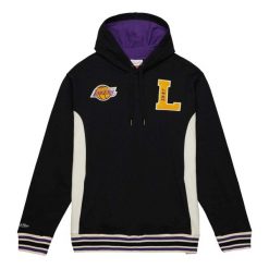 Bluza z kapturem Los Angeles Lakers Team Legacy French Terry. Czarne bluzy z kapturem męskie Mitchell & Ness, m, bez wzorów, z bawełny, z kapturem. Za 468.00 zł.