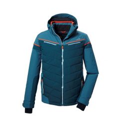 Kurtka narciarska pikowana z odpinanym kapturem rozpinana na zamek męska. Niebieskie kurtki narciarskie i snowboardowe męskie KILLTEC, na zimę, m, bez wzorów, narciarskie. W wyprzedaży za 799.99 zł.