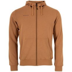 Bluza z kapturem i zamkiem błyskawicznym Stanno Base. Brązowe bluzy rozpinane męskie STANNO, bez wzorów, z bawełny, sportowe, bez ramiączek, z kapturem. Za 246.50 zł.