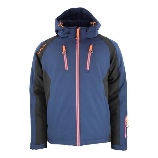 Kurtka narciarska Peak Mountain Softshell. Czarne kurtki narciarskie i snowboardowe męskie Peak Mountain, m, bez wzorów, z softshellu, bez kaptura, narciarskie. W wyprzedaży za 623.00 zł.