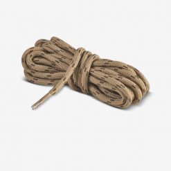 Sznurowadła turystyczne okrągłe Forclaz. Brązowe buty trekkingowe męskie FORCLAZ, bez wzorów, z materiału, bez zapięcia, trekkingowe. Za 15.99 zł.