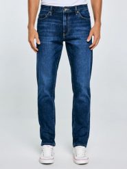 Jeansy męskie granatowe Harper 535. Niebieskie jeansy męskie Big Star, bez wzorów, z denimu, klasyczne, z podwyższonym stanem. Za 349.99 zł.