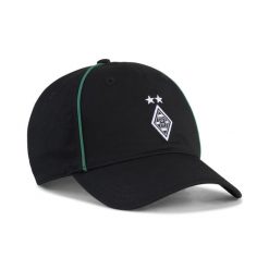 Czapka z daszkiem Borussia Mönchengladbach KING PUMA Black White. Białe czapki męskie Puma, bez wzorów, sportowe. Za 139.00 zł.