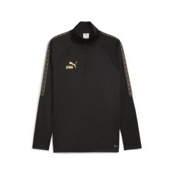 Męska bluza piłkarska KINGtouch z zamkiem 1/4 PUMA Black Gold. Czarne kurtki treningowe męskie Puma, m, bez wzorów, bez kaptura, do biegania. Za 269.00 zł.