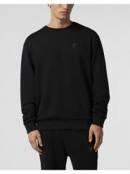 Plein Sport Bluza SAFC MJO1438 STE003N Czarny Regular Fit. Czarne bluzy bez kaptura męskie Plein Sport, m, bez wzorów, z bawełny, bez kaptura. Za 480.99 zł.