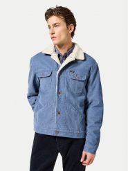 Wrangler Kurtka jeansowa 112357214 Niebieski Regular Fit. Niebieskie kurtki męskie Wrangler, m, bez wzorów, z bawełny, bez ramiączek, bez kaptura. Za 379.99 zł.