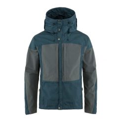 Kurtka przeciwwiatrowa męska Fjällräven Keb. Niebieskie kurtki męskie Fjällräven, m, bez wzorów, sportowe, bez ramiączek, bez kaptura. Za 739.99 zł.