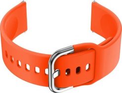 Pacific Pasek gumowy do smartwatch U01 - pomarańczowy/srebrny - 20mm. Brązowe zegarki smartwatch Pacific. Za 21.54 zł.