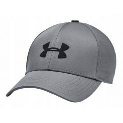 Czapka z daszkiem na trening męska UNDER ARMOUR lekka. Szare czapki męskie Under Armour, bez wzorów, sportowe. Za 119.00 zł.