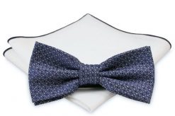 Mucha z poszetką - Chattier, Męska - Odcienie Fioletu. Krawaty i muchy męskie Chattier, bez wzorów, eleganckie. Za 59.00 zł.