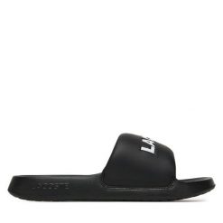 Klapki Lacoste. Czarne klapki i japonki męskie Lacoste, bez wzorów. Za 129.99 zł.
