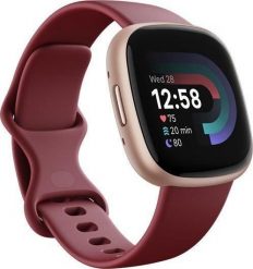 Smartwatch Fitbit Versa 4 Bordowy (FB523RGRD). Czerwone zegarki smartwatch FITBIT. Za 798.53 zł.