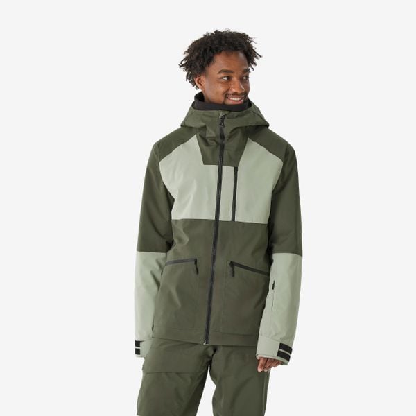 Kurtka narciarska i snowboardowa męska Quechua 500 AM. Brązowe kurtki narciarskie i snowboardowe męskie WED'ZE, na zimę, m, bez wzorów, z materiału, bez kaptura, narciarskie. Za 579.99 zł.