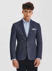 PAKO LORENTE - Casualowa marynarka męska w kolorze granatowym. Marynarki męskie Pako Lorente, m, bez wzorów, z bawełny. Za 549.99 zł.