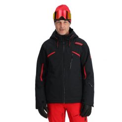 Kurtka narciarska męska Spyder Leader. Czarne kurtki narciarskie i snowboardowe męskie Spyder, na zimę, m, bez wzorów, bez kaptura, narciarskie. Za 2,599.99 zł.