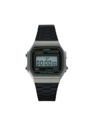Casio Zegarek Vintage A168WEHB-1AEF Czarny. Czarne, cyfrowe zegarki męskie Casio. Za 269.99 zł.