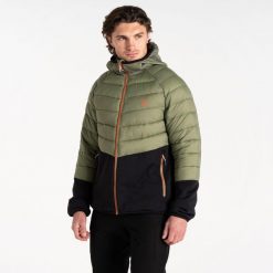 Kurtka turystyczna hybrydowa męska Mountain Series. Zielone kurtki męskie Dare 2B, l, bez wzorów, sportowe, bez ramiączek, bez kaptura. W wyprzedaży za 249.99 zł.