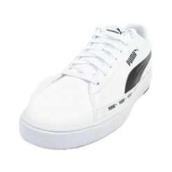 Męskie Buty Sportowe Serve Pro Ze Skóry Ekologicznej. Białe buty trekkingowe męskie Puma, bez wzorów, ze skóry ekologicznej, sportowe, bez obcasa, bez zapięcia. Za 249.99 zł.