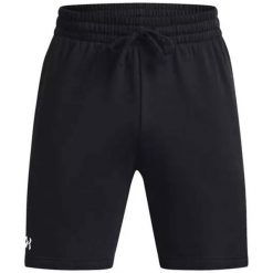 Spodenki fitness męskie Under Armour Rival Fleece. Czarne szorty sportowe męskie Under Armour, bez wzorów, z dresówki, sportowe. Za 129.99 zł.