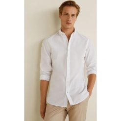 Mango Man - Koszula Quike. Szare koszule męskie Mango Man, z bawełny, button down, z długim rękawem. Za 199.90 zł.
