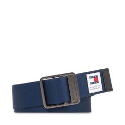 Pasek Męski Tommy Jeans. Niebieskie paski męskie Tommy Jeans, bez wzorów, z jeansu. Za 229.99 zł.