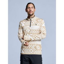 Bluza narciarska - Męska - Cabin Life - biała wielokolorowa. Brązowe bielizna termoaktywna męska POEDERBAAS, m, bez wzorów, z elastanu, bez ramiączek, narciarskie. Za 264.52 zł.