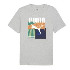 Koszulka sportowa męska Puma Graphics Summer Sports. Szare t-shirty sportowe męskie Puma, m, bez wzorów, z bawełny, sportowe, bez ramiączek. Za 124.38 zł.