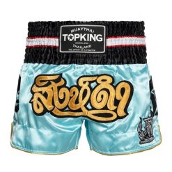 Spodenki treningowe Top King Kickboxing. Niebieskie szorty sportowe męskie TOP KING, bez wzorów, sportowe. Za 199.99 zł.