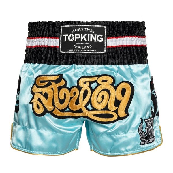 Spodenki treningowe Top King Kickboxing. Niebieskie szorty sportowe męskie TOP KING, bez wzorów, sportowe. Za 179.99 zł.