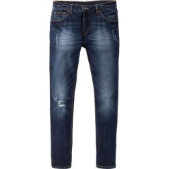 Dżinsy ze stretchem Skinny Fit Straight bonprix ciemnoniebieski "used". Jeansy męskie marki bonprix. Za 89.99 zł.