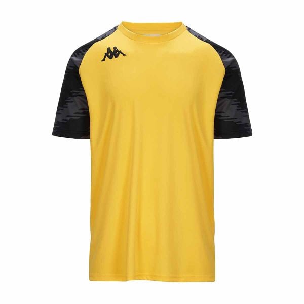 Koszulka Kappa Daverno. Czarne t-shirty sportowe męskie Kappa, bez wzorów, eleganckie, bez ramiączek. Za 150.00 zł.