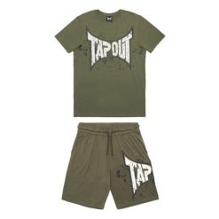 Zestaw koszulka i spodenki Tapout Dunlab. Białe buty treningowe męskie TAPOUT, bez wzorów, z dresówki, bez zapięcia, na fitness i siłownię. Za 239.50 zł.