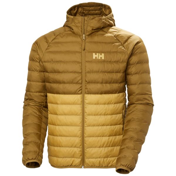 Ocieplana kurtka z kapturem Helly Hansen Banff. Brązowe kurtki męskie Helly Hansen, m, bez wzorów, z puchu, bez ramiączek, z kapturem. W wyprzedaży za 705.65 zł.