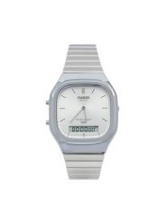 Casio Zegarek AQ-240E-7AEF Srebrny. Szare, analogowe zegarki męskie Casio, srebrne. Za 299.99 zł.